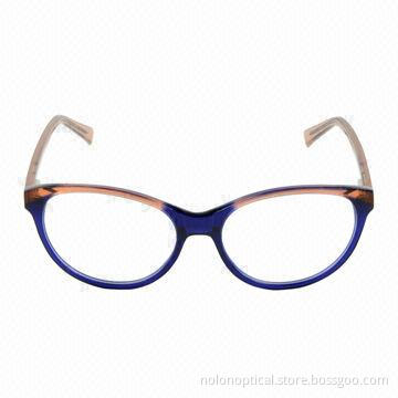 Popular oval acetate optical eyeglass frames with spring hinge